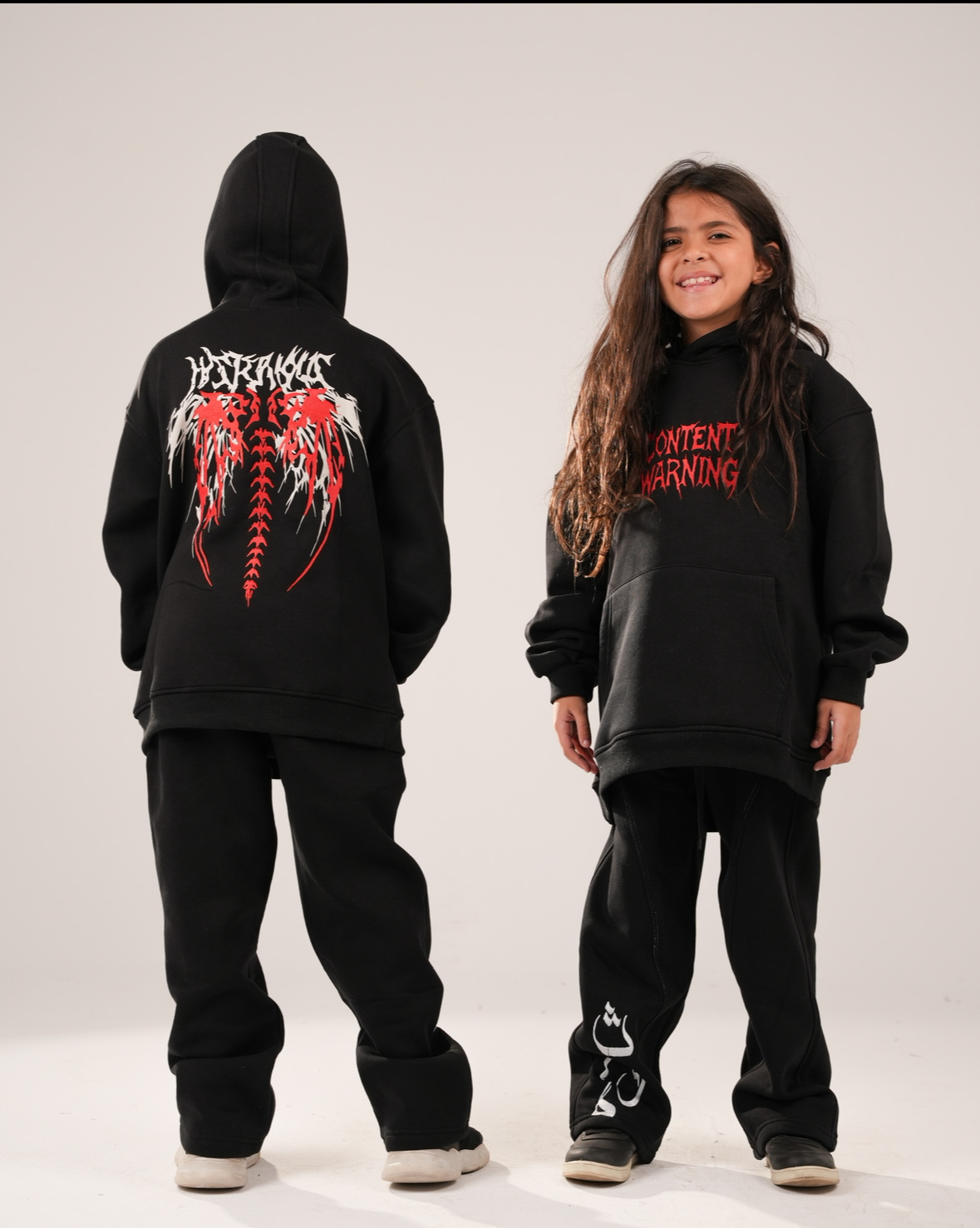 Content Warning embroidered Milton hoodie