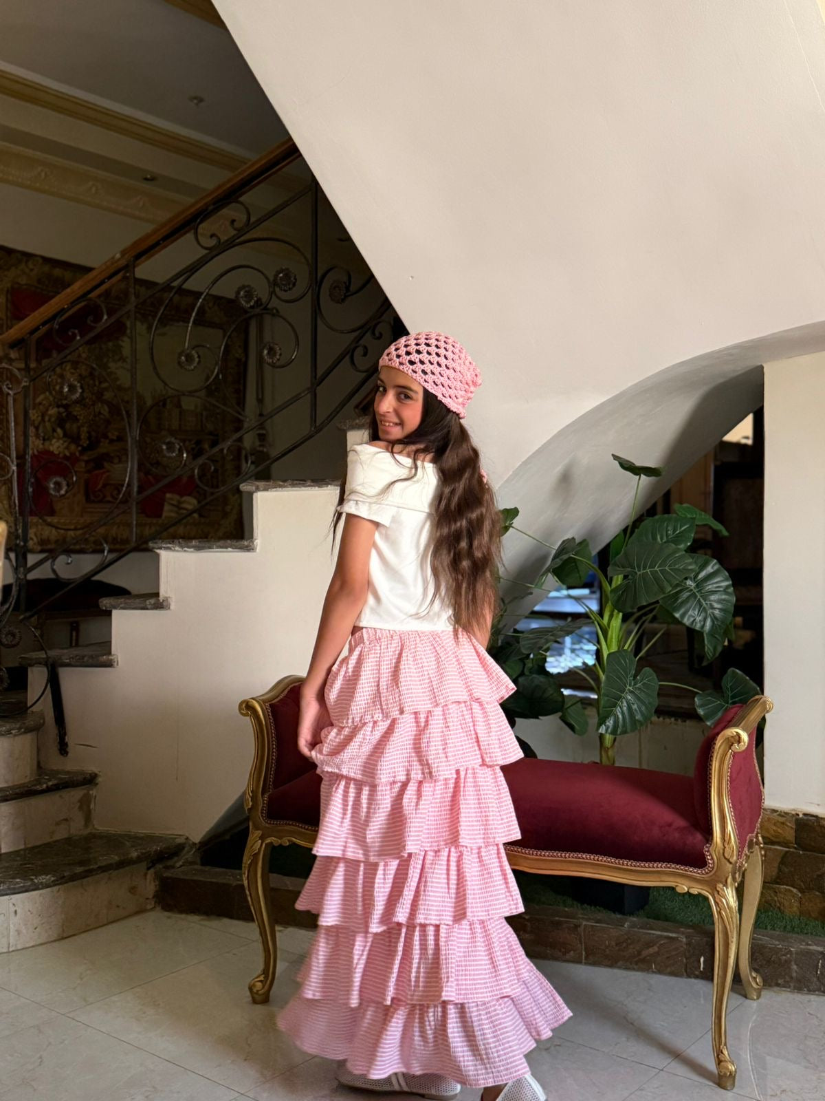 Pink Ruffle skirt