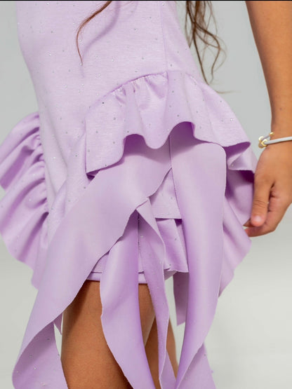 Bling lilac Fringes dress