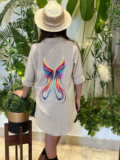 Butterfly Shirt Dress